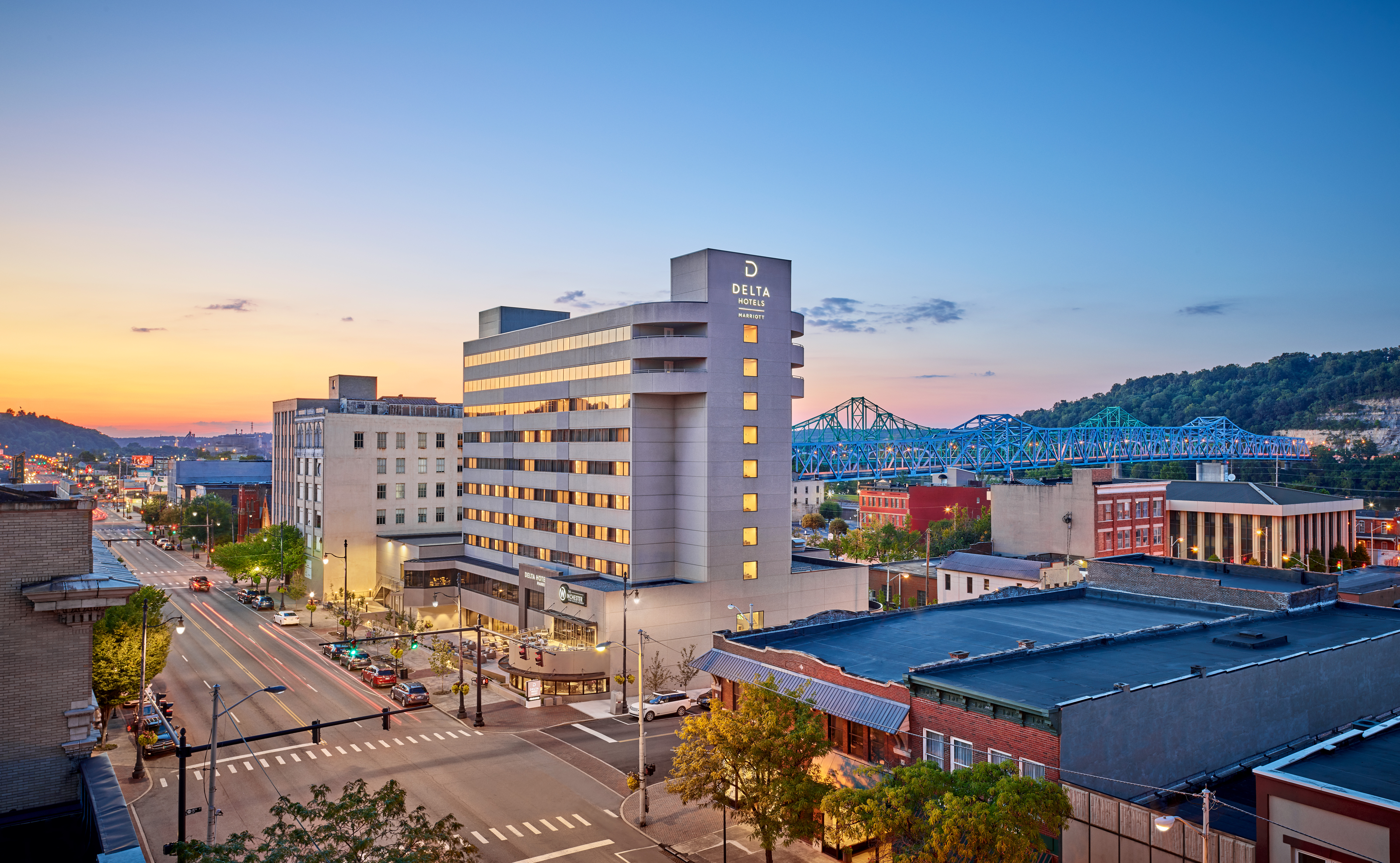 Exterior of Delta Hotels by Marriott Ashland Downtown, a Marriott Chairman’s Award recipient managed by LBA Hospitality.